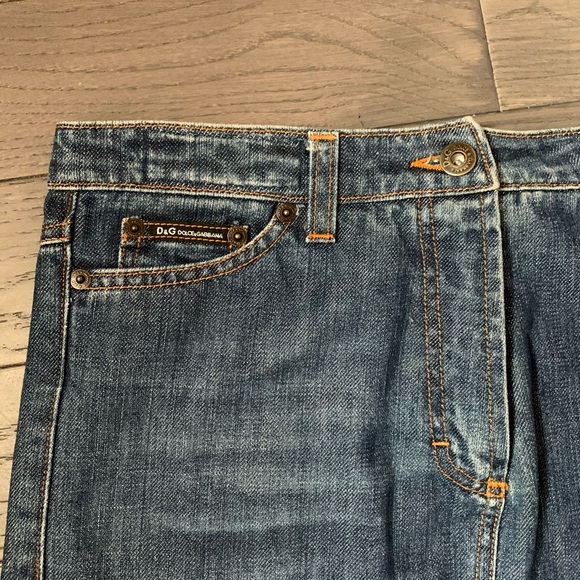 Vintage Dolce & Gabbana Twisted Denim skirt sz 28 - Picture 4 of 4